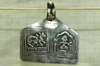 Antique Hindu God Ganesha and Sacred Bull Pendant