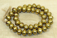 Large 19mm Brass Fat Saucer Beads from India