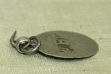 Flat silver Antique pendant from India