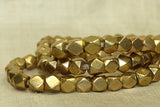 Large 7mm Brass Beads from India; Conerless Cubes