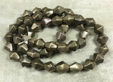 12mm Vintage bicone Brass Beads from Nagaland, India