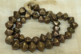 Large Vintage bicone Brass Beads from Nagaland, India