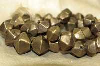 Large Vintage bicone Brass Beads from Nagaland, India