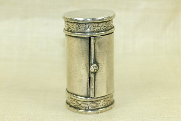 Vintage Silver Snuff Box from India