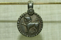 Small Antique Silver Dog Pendant