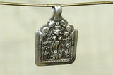 Old Silver Goddess Amulet from India