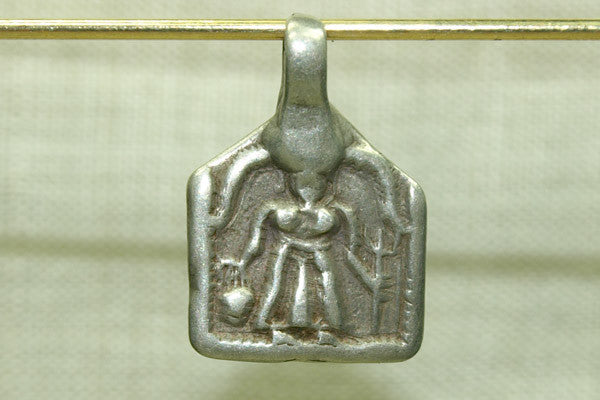 Old Worn Silver God Shiva Amulet from India