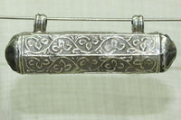 Antique Coin Silver Cylinder Pendant