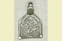 Old Silver Hanuman Amulet from India, N