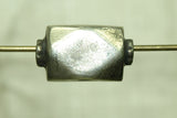Large Silver Cornerless Cube Bead from India
