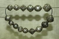 Strand of Old India Coin Silver Beads