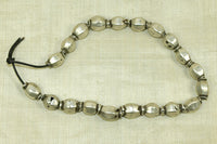 Vintage Silver Barrel Beads from India