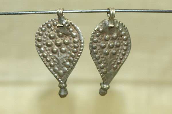 Old Coin Silver Floral Pendant, India