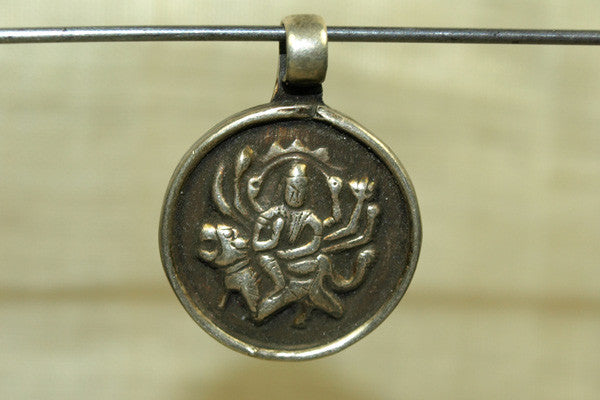 New Silver Hindu Goddess Durga pendant
