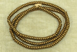 5mm Rounded Dark Brass Heishi Beads from India
