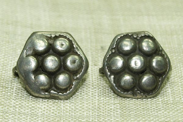 Antique silver button from India