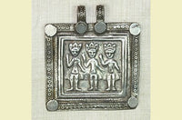 Silver Brahmanical Triad Pendant from India