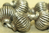 Antique Fluted Silver Beads, C