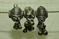 Set of Antique Fluted Silver Beads from India
