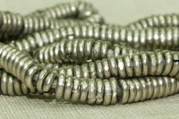 4mm Silver Heishi Beads from Kenya