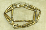 Strand of New Large Brass Needle Beads from Mali