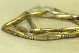 Strand of New Large Brass Needle Beads from Mali
