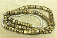 New solid brass cornerless cube Beads from Mali