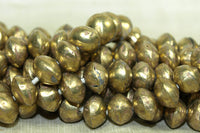 Small Hollow Brass Saucer Beads, Mali