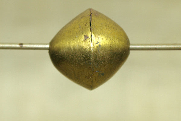 15mm Hollow Brass bicone Bead from Mali