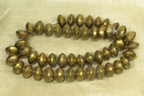 Large Hollow Brass Saucer Beads from Mali