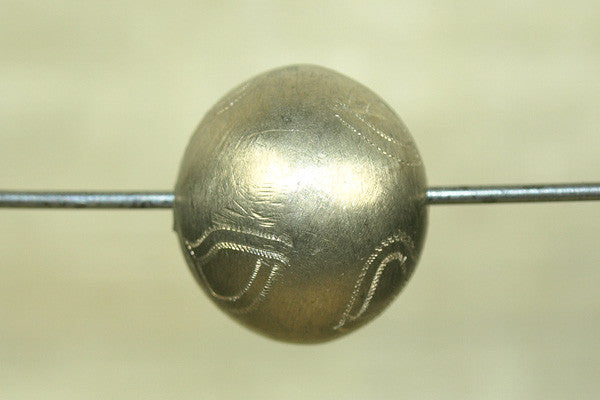 Silver Color round 17mm bead from Mali