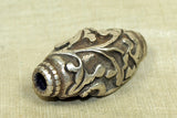 Large Nepalese Repousse Silver Deer Bead