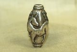 Large Nepalese Repousse Silver Deer Bead