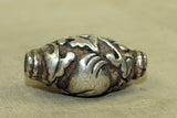 Large Nepalese Repousse Silver Bird Bead