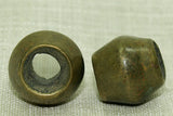 Antique Solid Brass Cast Bicone Bead from Nigeria