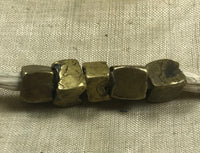 Set of Antique Cameroon Brass Squared-off Beads