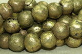 Strand of Rough Cast Brass Beads from Nigeria