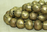 Strand of Rough Cast Brass Beads from Nigeria