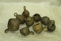Set of Nine Large Funky Nigerian Brass Bells