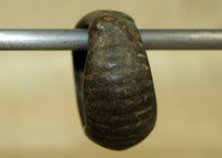 Old Dark Bronze Hair Ring from West Africa