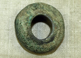 Antique West African Bronze Hair Ring with Green Patina