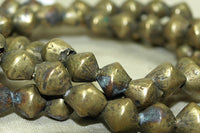 Antique Nigerian Cast Bicone Brass beads