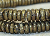 Strand of Rustic 10-11mm Nigerian Brass Rings