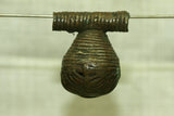 Antique Funky Dark Brass Bell from Nigeria