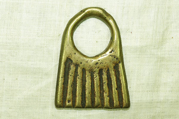 Large antique bronze pendant/hair ring from Ethiopia