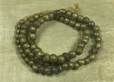 Strand of Antique Nigerian Brass Round Beads