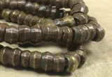 Strand of Antique Heavy Bronze Bicone Beads from Cameroon