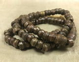 Strand of Antique Heavy Bronze Bicone Beads from Cameroon