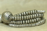Necklace of Antique Silver Heishi and Beads from Ethiopia