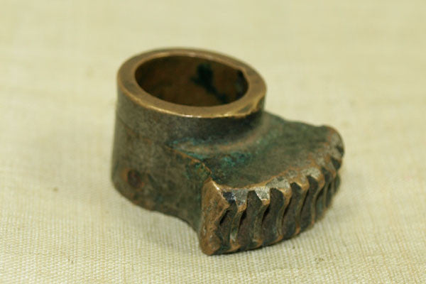 Unusual Brass Ring-Pendant from Ethiopia